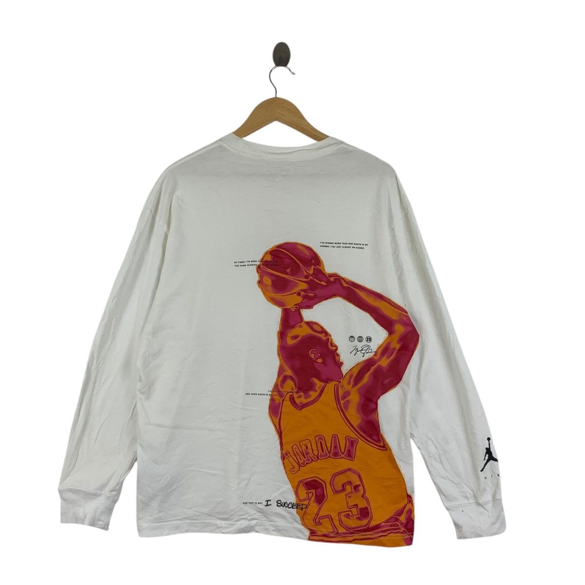 Nike Vintage NIKE AIR JORDAN Michael Jump Man Tee Shirt Top Size US L / EU 52-54 / 3 - 5 Thumbnail