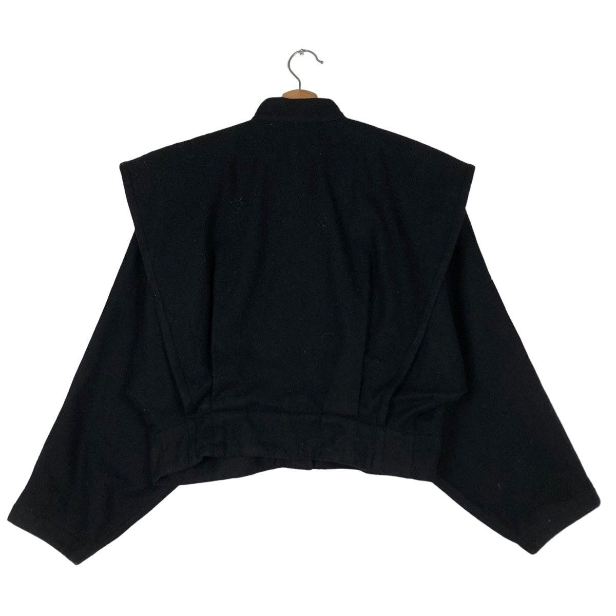Issey Miyake 🔥Rich Black Wool Cropped Jacket Vintage 70’s Issey Miyake Size US M / EU 48-50 / 2 - 8 Thumbnail
