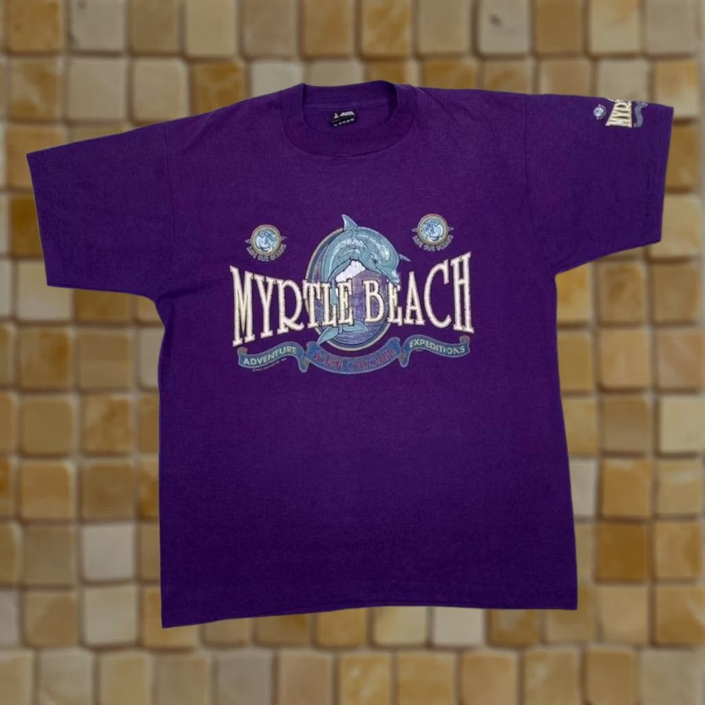 Fruit Of The Loom VINTAGE Myrtle Beach (1994) South Carolina Souvenir Graphic T-Shirt Large Size US L / EU 52-54 / 3 - 1 Thumbnail
