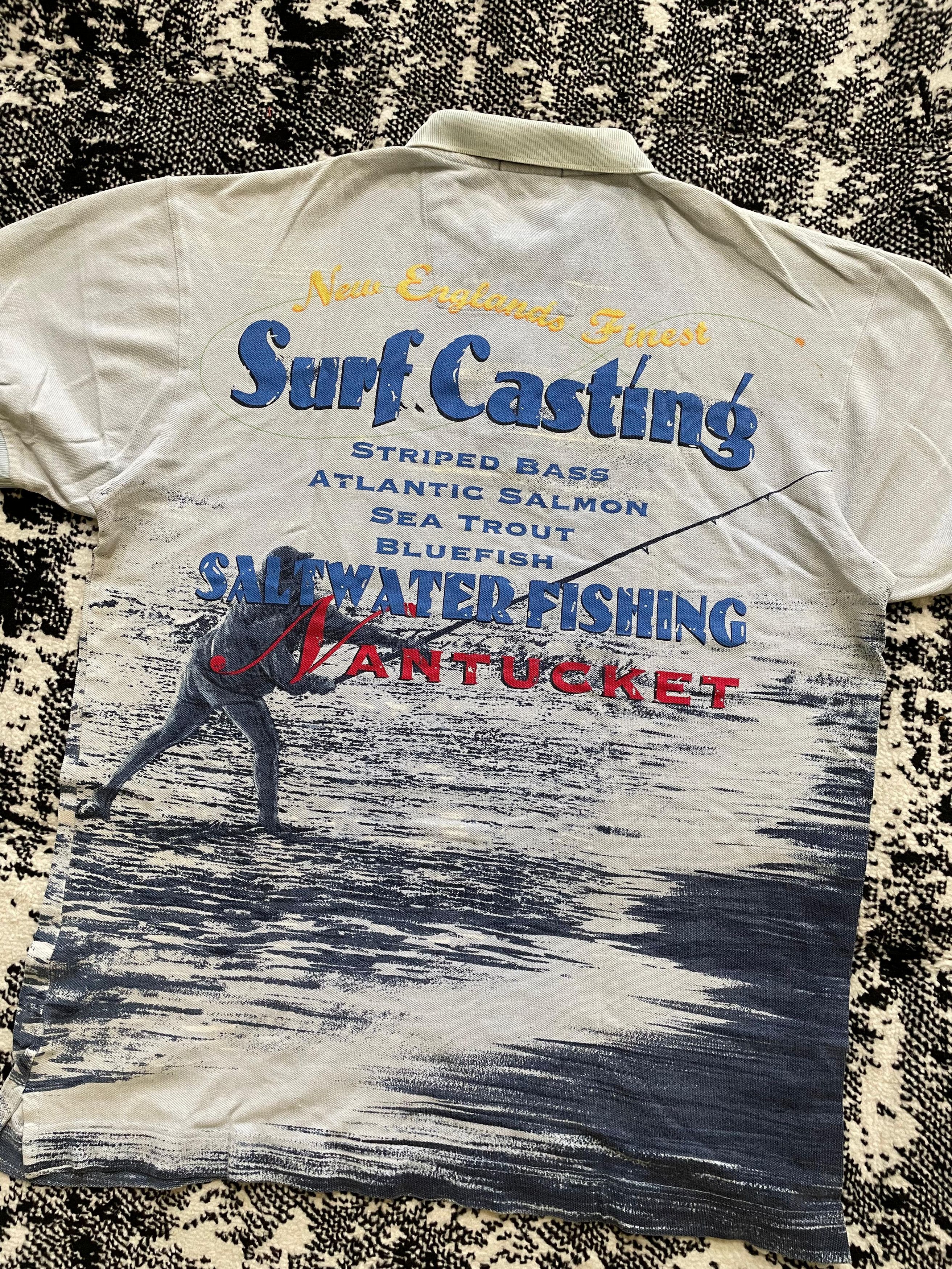 Nautica VINTAGE Nautica Surf Casting Oversized Polo Shirt Size US XL / EU 56 / 4 - 4 Thumbnail
