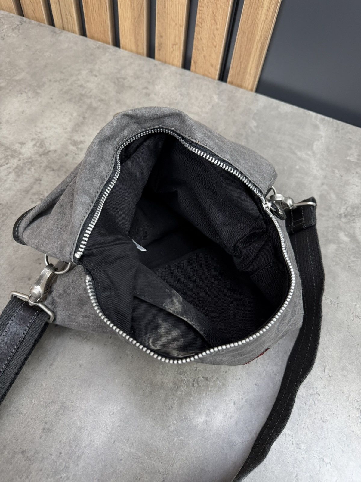 Other Comodo +Plus T Grey Crossbody Shoulder Bag Waxed Canvas Size ONE SIZE - 9 Thumbnail
