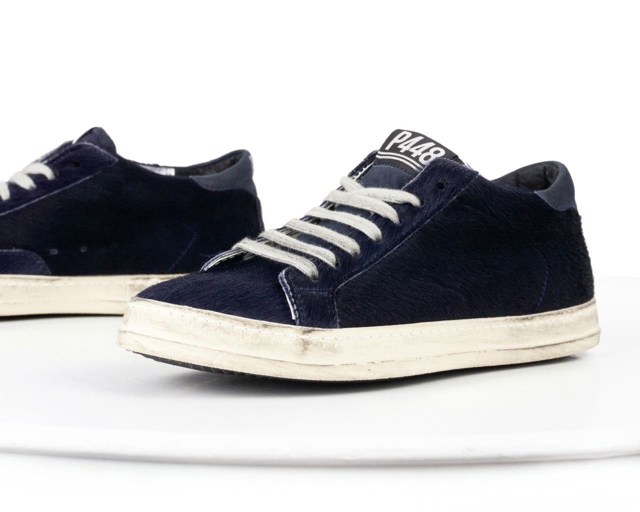 P448 Hair-On Fur Low-Top Sneakers Size US 7 / IT 37 - 1 Thumbnail