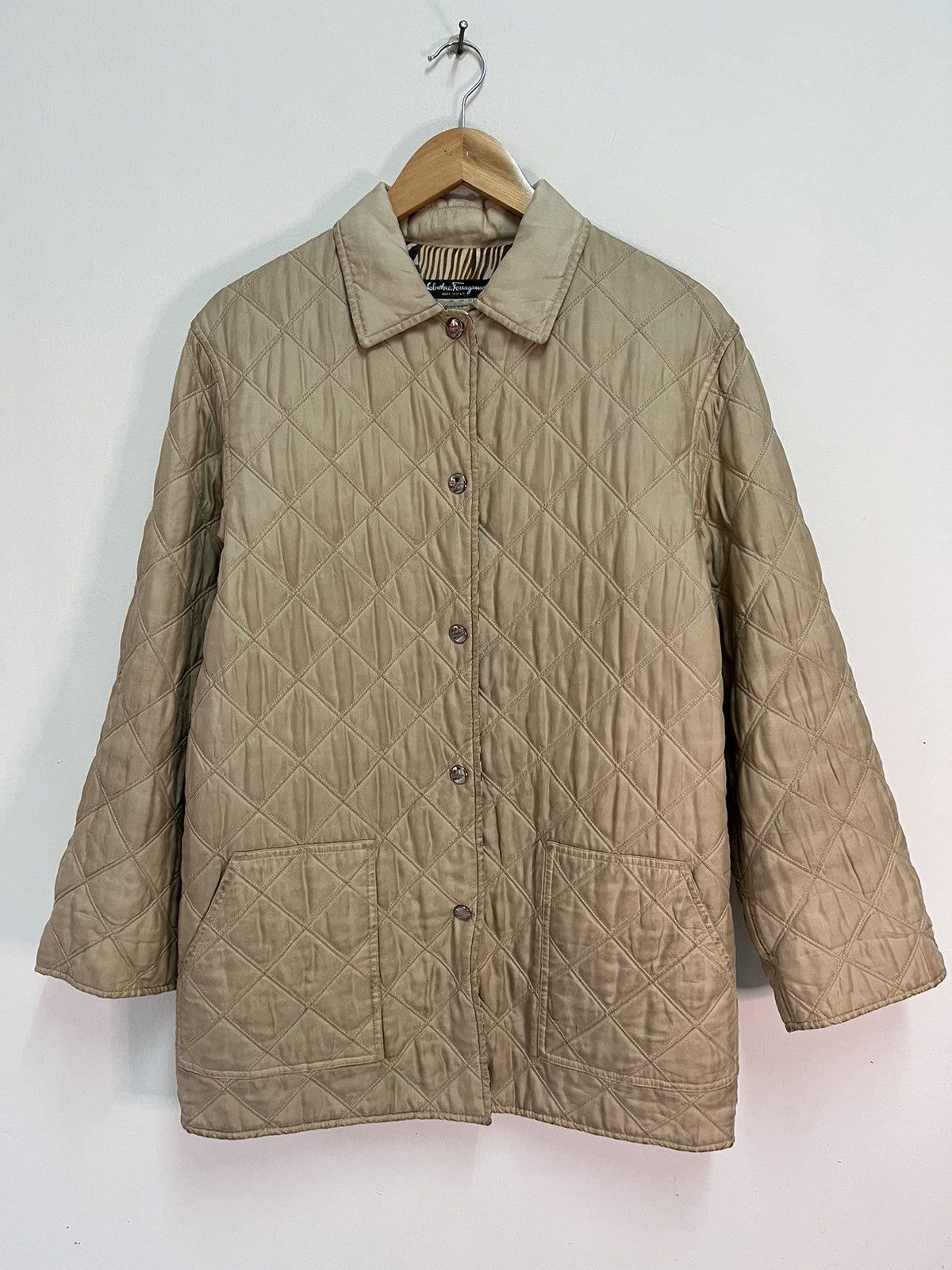 Salvatore Ferragamo Salvatore Ferragamo Quilted Leopard Jacket. Size US S / EU 44-46 / 1 - 3 Thumbnail