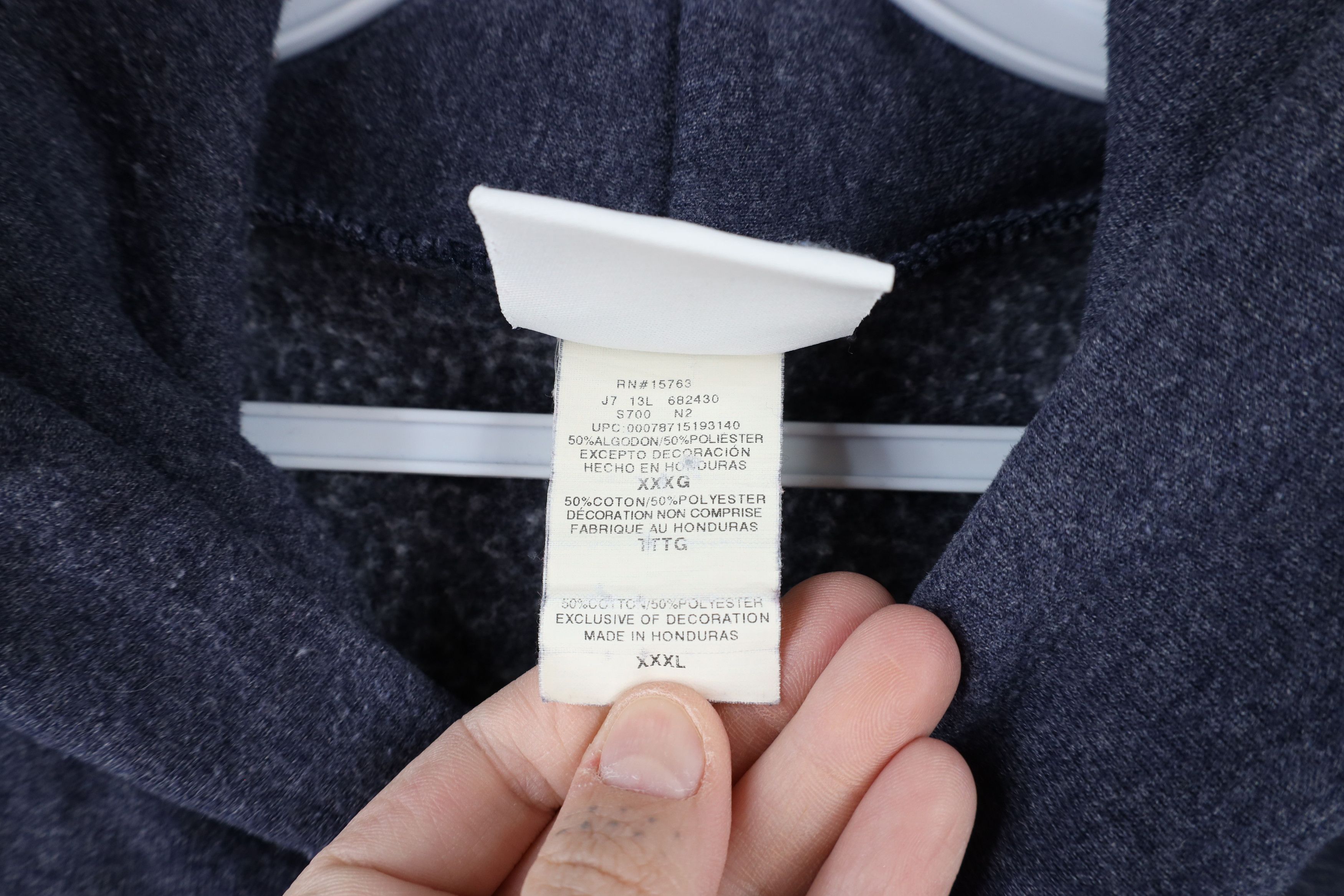 Champion × Vintage Vintage Champion Blank Hoodie Sweatshirt Heather Blue Size US XXL / EU 58 / 5 - 11 Thumbnail