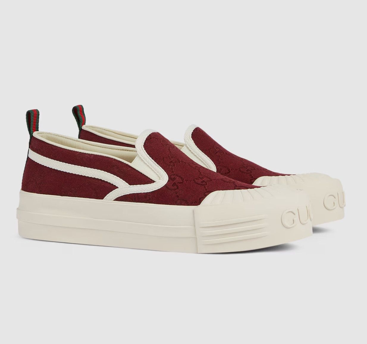 Gucci o1loc1c0326 836059 Women's Slip-on Sneakers in Rosso Ancora Size US 6 / IT 36 - 2 Thumbnail