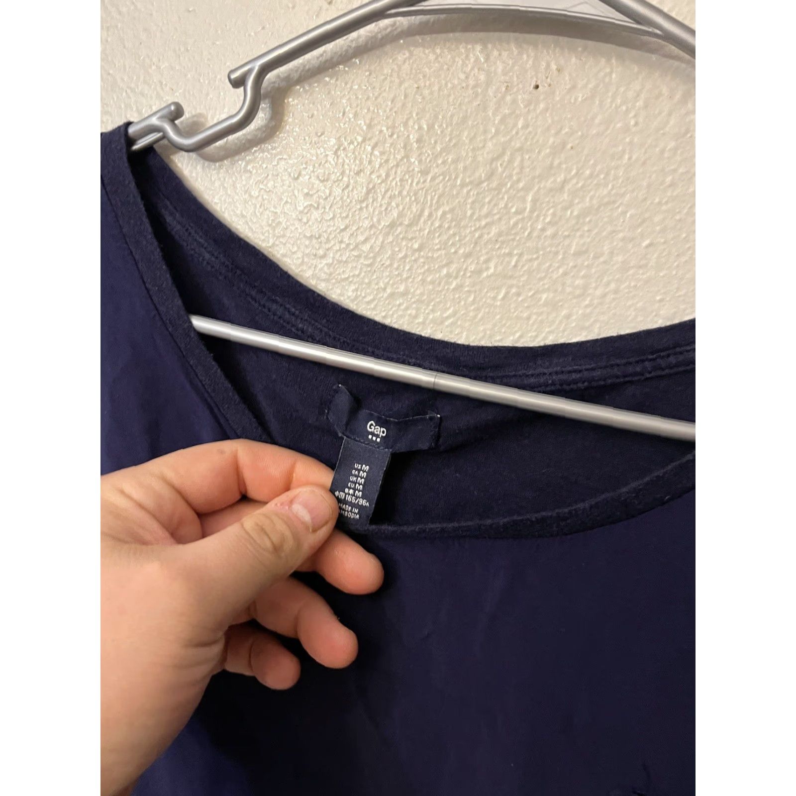 Gap VINTAGE GAP Womens Crew Neck T-Shirt Cap Sleeve Navy Blue Size M Shirt Womens Size M / US 6-8 / IT 42-44 - 2 Thumbnail