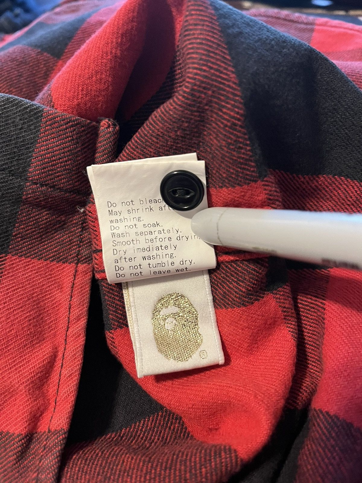 Bape Plaid Button Up Shirt Size US L / EU 52-54 / 3 - 6 Thumbnail