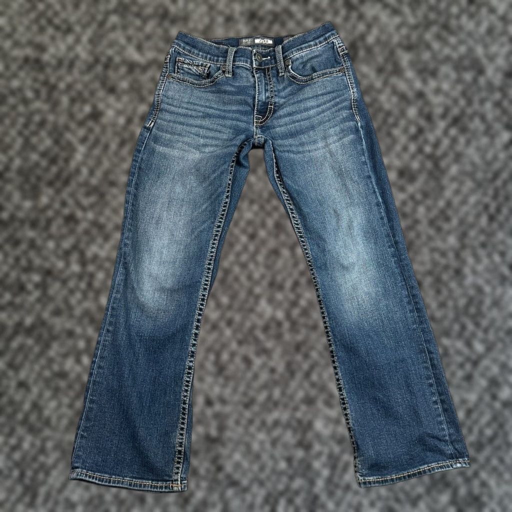 BKE VINTAGE BKE Jeans Men 29 Regular Fit Straight Stretch Dark Denim Cowboy Style Size US 29 - 1 Thumbnail