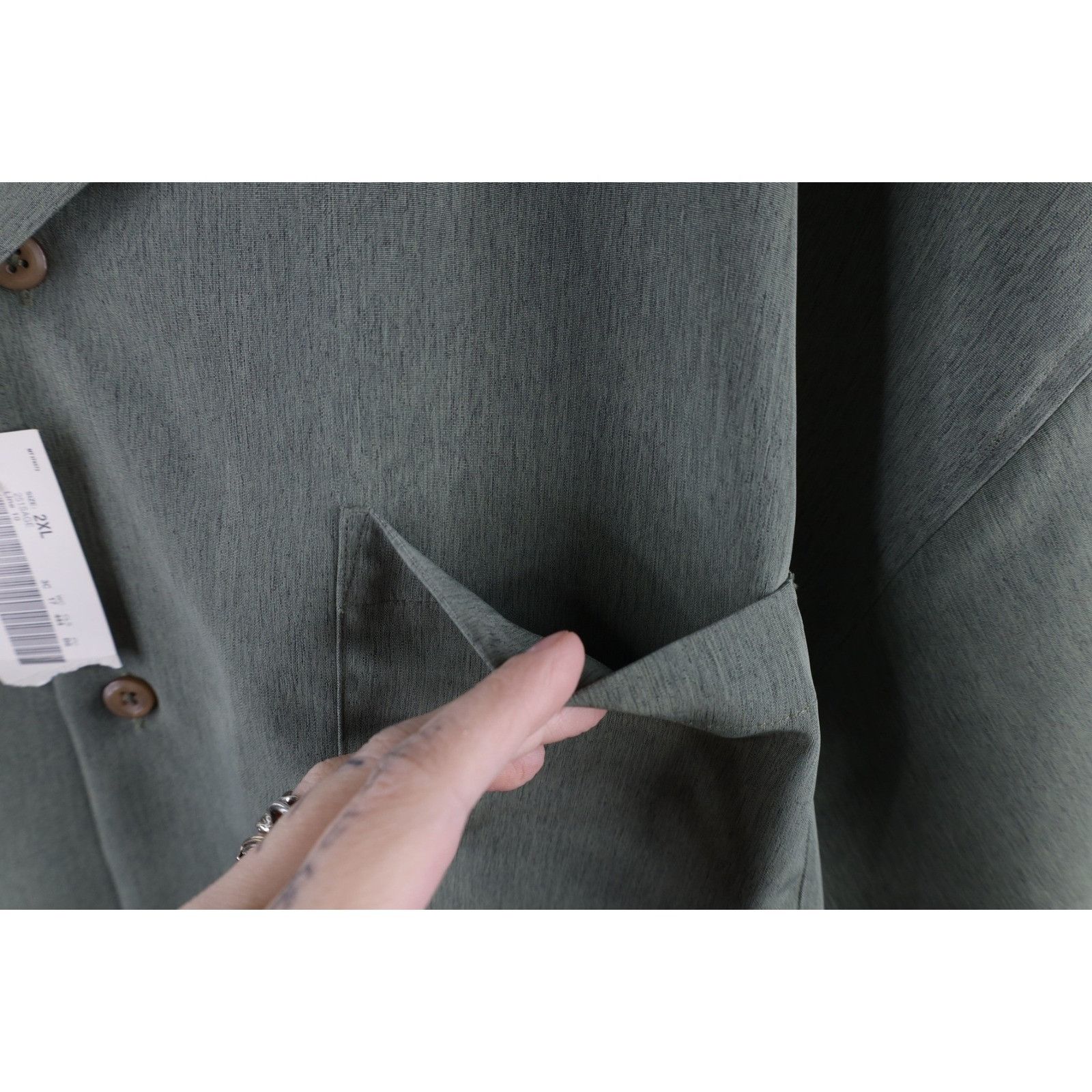 Vintage Deadstock Vintage 90s Streetwear Camp Collar Button Shirt Size US XXL / EU 58 / 5 - 4 Thumbnail