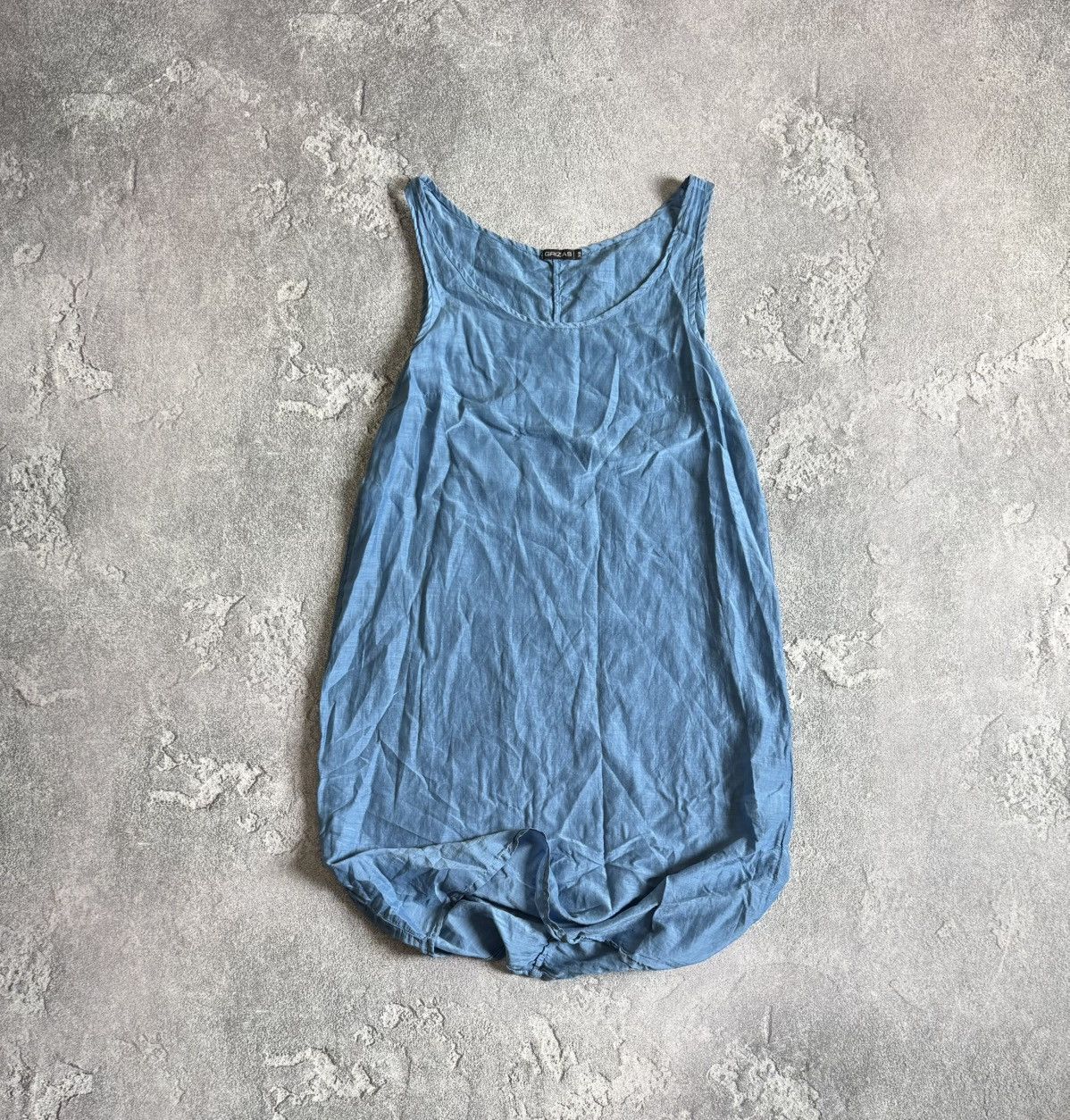Designer Grizas XS silk sleeveless dress tunic light Avantgarde Size XS / US 0-2 / IT 36-38 - 1 Thumbnail