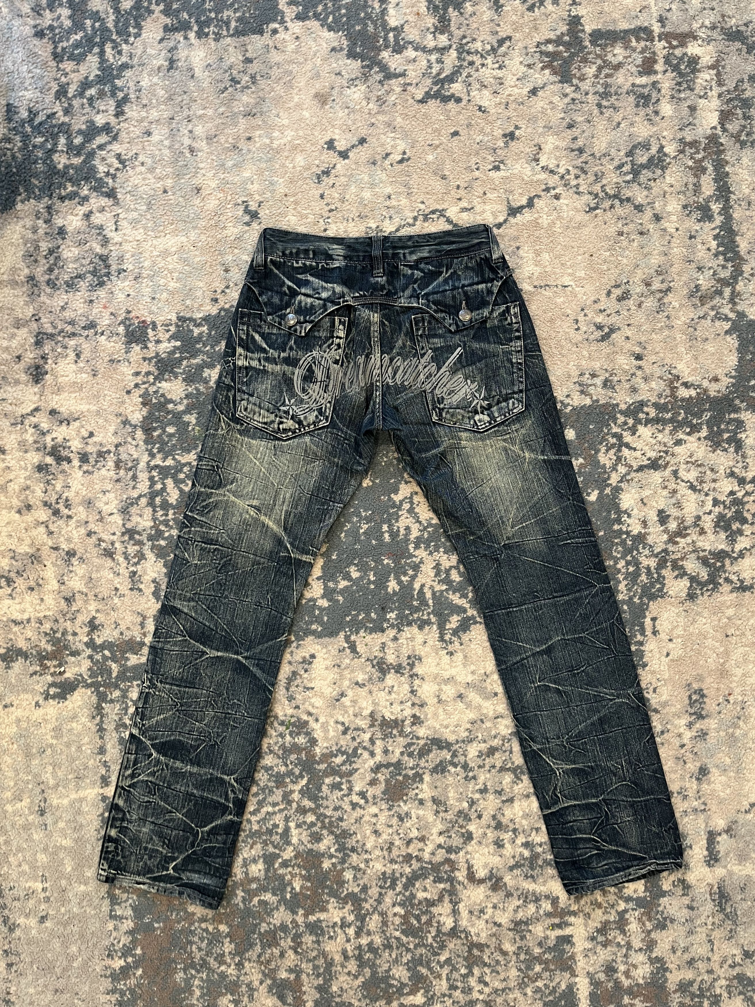 Japanese Brand Rare Spider Web Denim Jean – Streetwear / Y2K /Archive Style Size US 30 / EU 46 - 1 Thumbnail