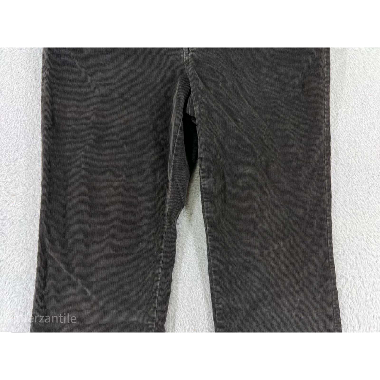 Vintage Sonoma Pants Womens 10 Gray Corduroy Mid Rise Straight Cotton Blend Stretch Pants Size 32" / US 10 / IT 46 - 6 Thumbnail