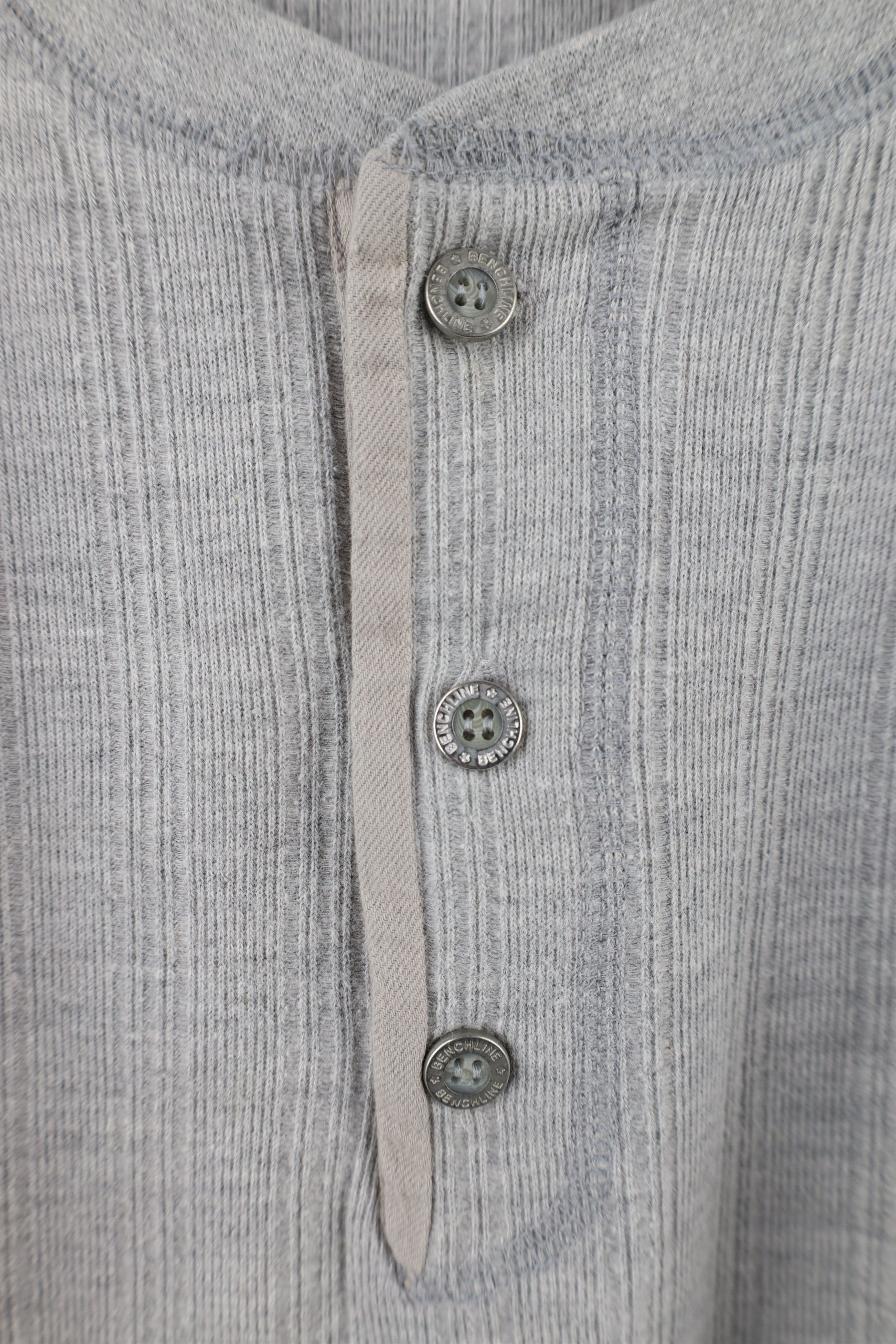 Vintage Vintage 90s Streetwear Heavyweight Knit Henley T-Shirt Size US XXL / EU 58 / 5 - 4 Thumbnail