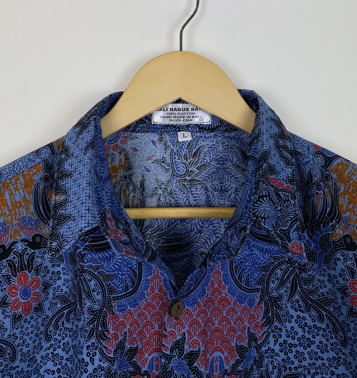 Other Vintage Bali Bagus Batik Crazy Art Hawaiian Shirt Hand Made Size US L / EU 52-54 / 3 - 3 Thumbnail