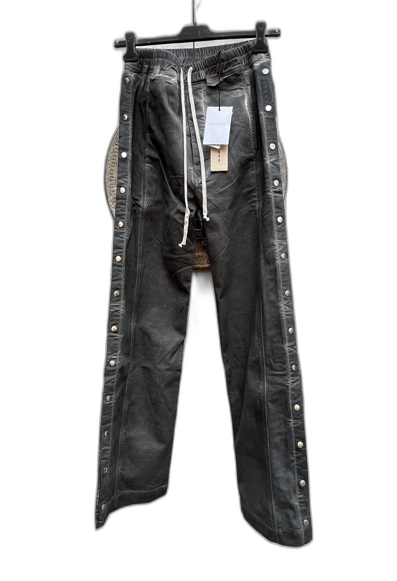 Rick Owens Drkshdw rick owens black waxed button detail pants Size 24" / US 00 / IT 34 - 1 Thumbnail
