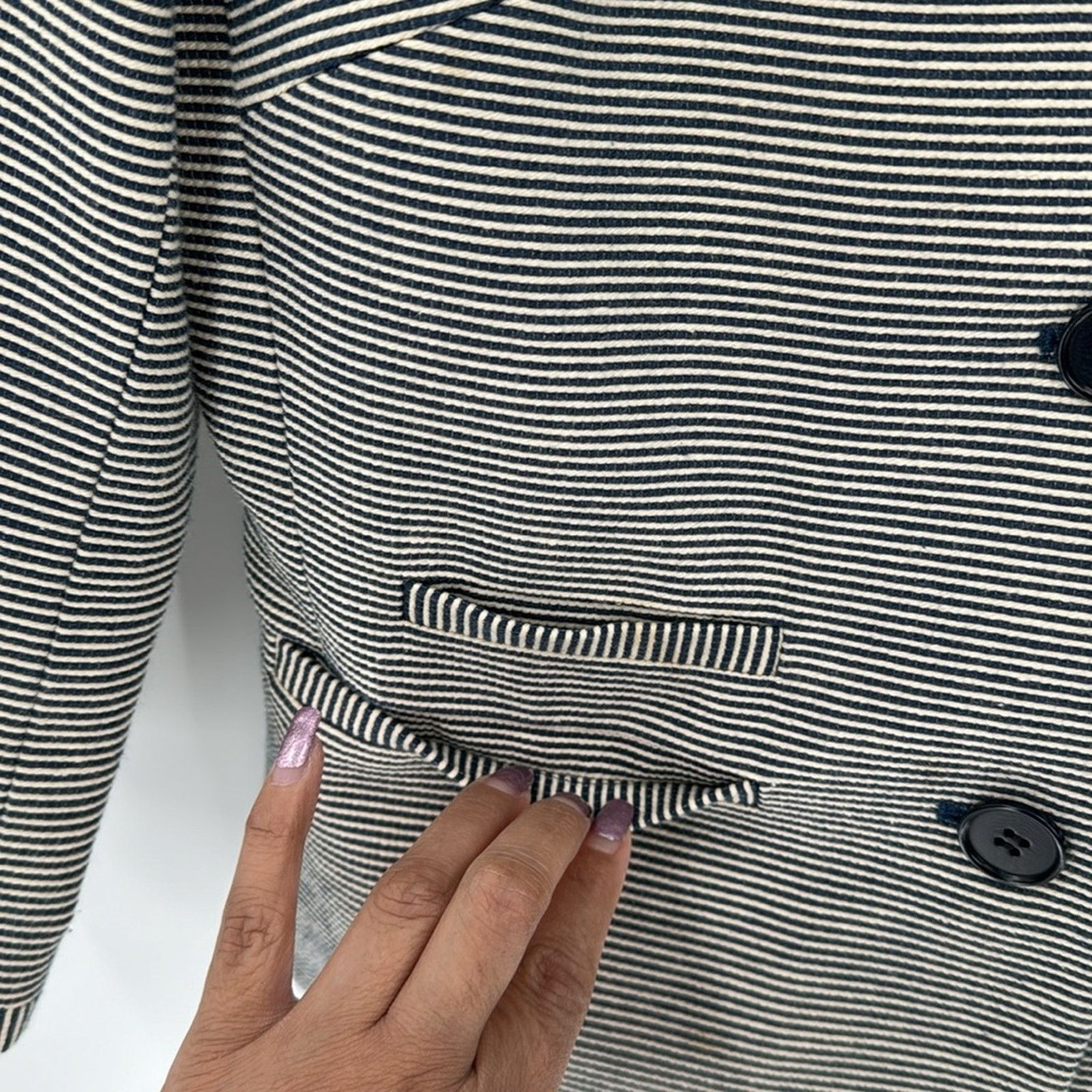 Other TALBOTS THE JACKIE FIT Button Down Blazer jacket striped Size S / US 4 / IT 40 - 5 Thumbnail