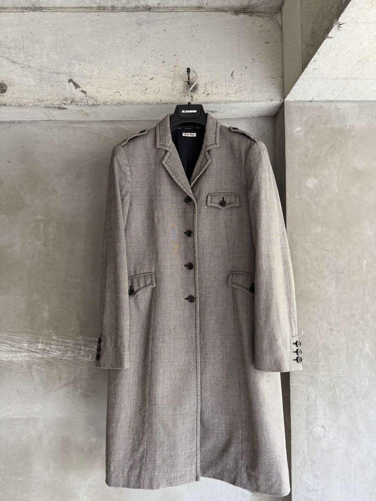 Miu Miu MIU MIU 2010FW Archive Grey Military Coat Size M / US 6-8 / IT 42-44 - 1 Thumbnail