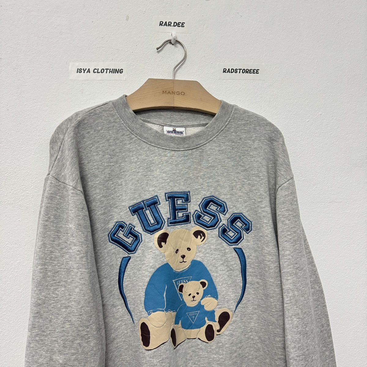 Guess Guess bear embroidery spellout sweatshirt Size US XL / EU 56 / 4 - 2 Thumbnail