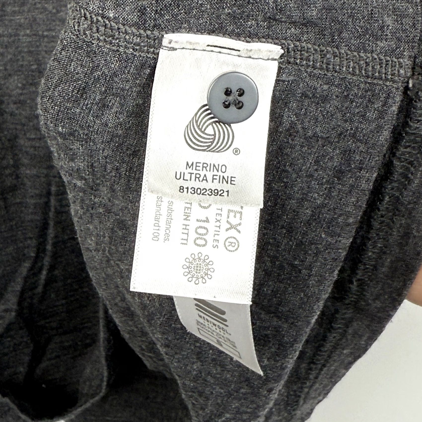Vintage Meriwool Base Layer Womens Small Gray Henley Long Sleeve 190g Size S / US 4 / IT 40 - 5 Thumbnail