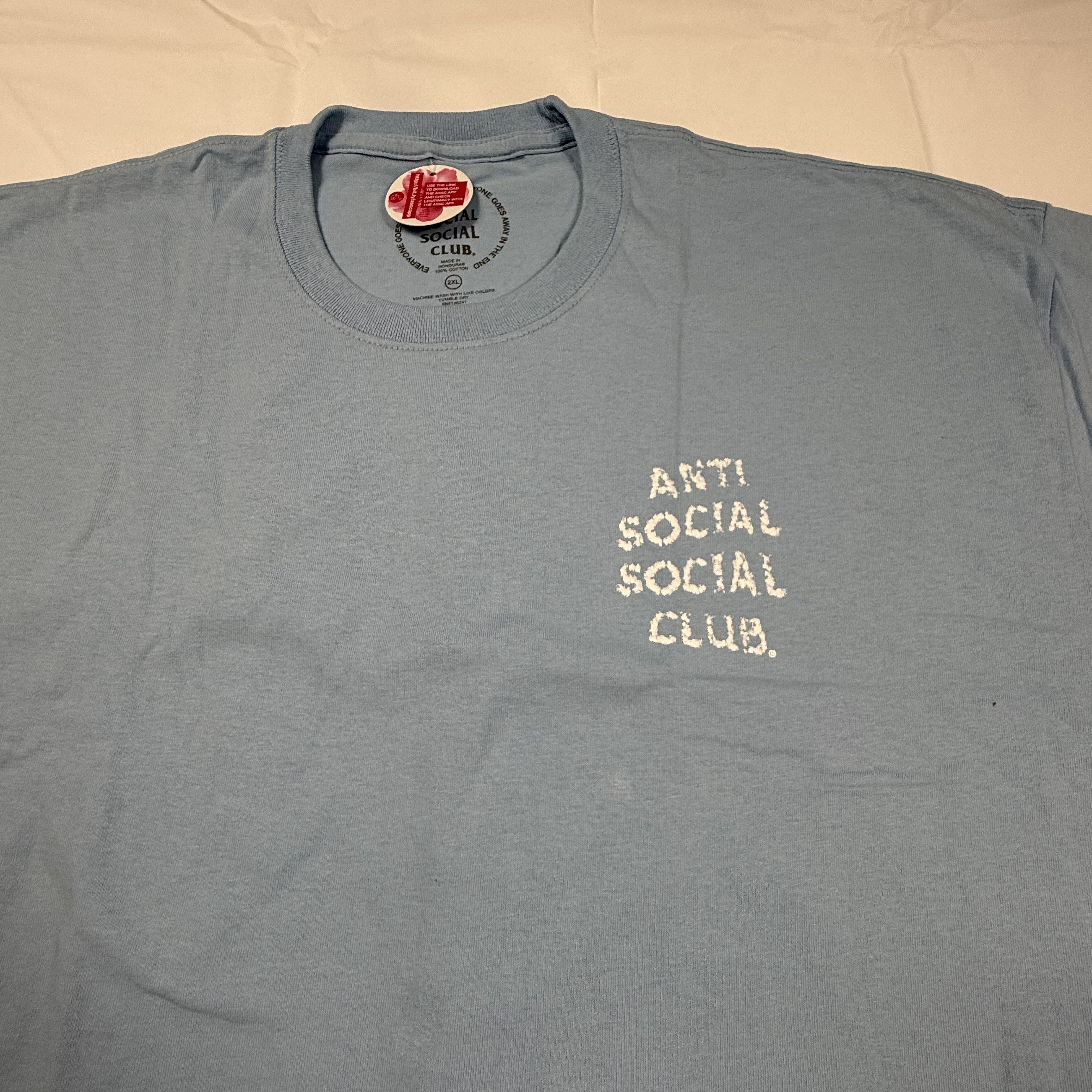 Anti Social Social Club Anti Social Social Club Partly Cloudy Tee Light Blue 2XL Size US XXL / EU 58 / 5 - 4 Thumbnail