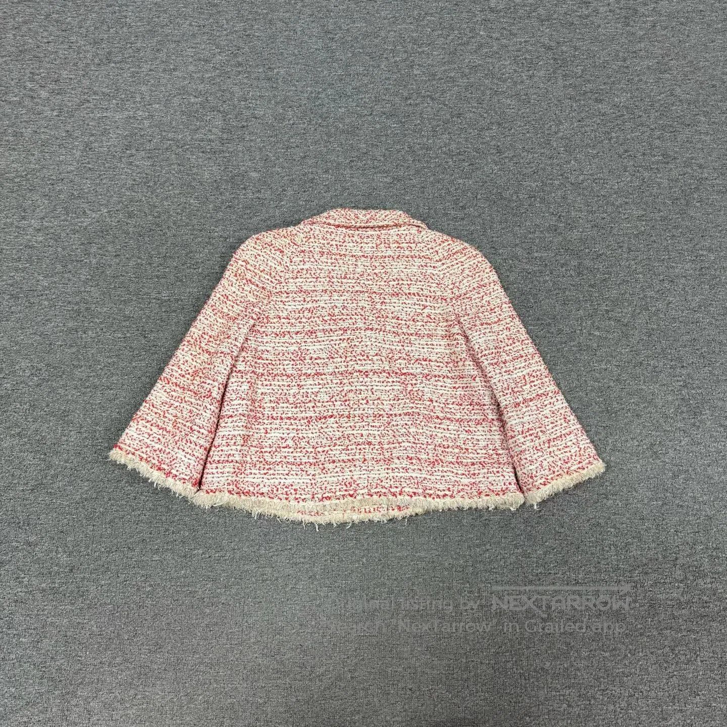 Chanel Chanel Saint-Tropez Series: Pink Coarse Woolen Knit Coat| Size M / US 6-8 / IT 42-44 - 2 Thumbnail