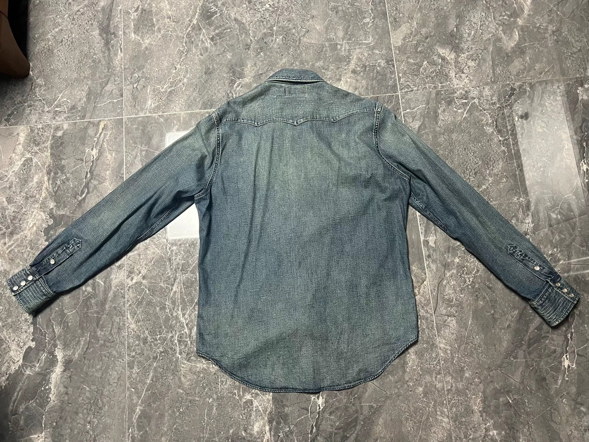 RRL Ralph Lauren denim long sleeve western shirt Size US M / EU 48-50 / 2 - 5 Thumbnail