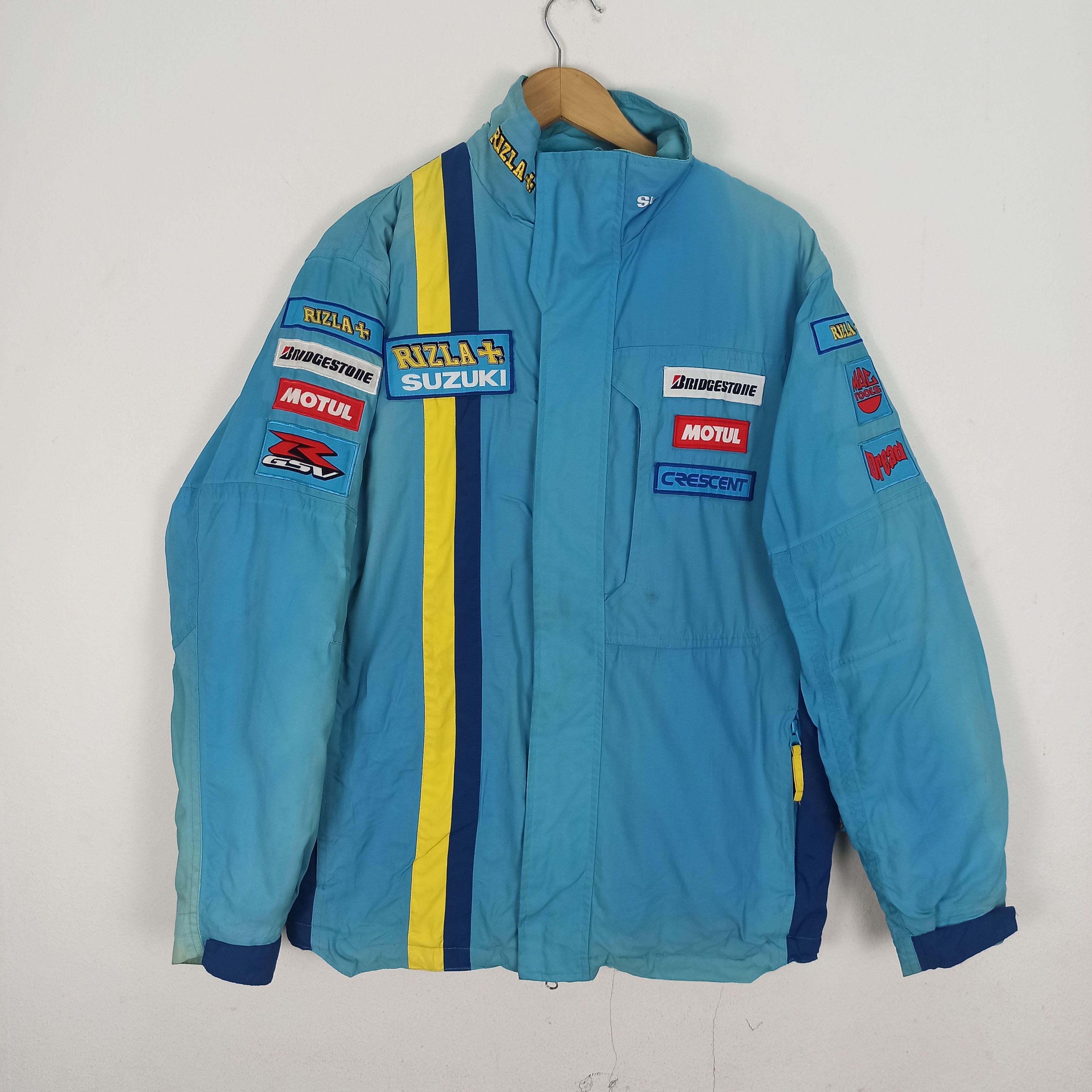 Rare Sun Faded Suzuki Rizla Racer Jacket Motorcycle