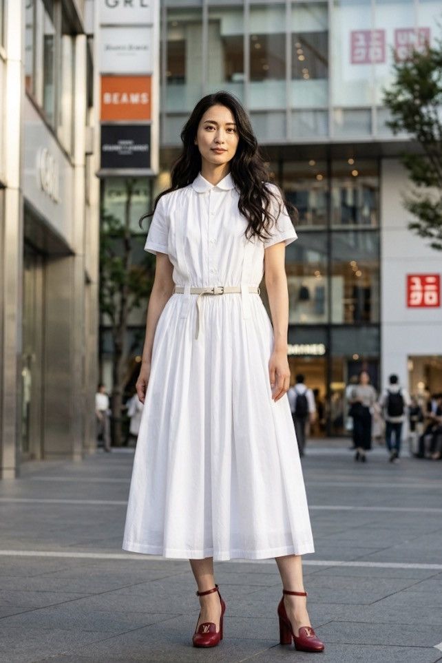 Comme des Garcons Comme Des Garçons AD2001 Cotton Poplin Midi Dress Size M / US 6-8 / IT 42-44 - 1 Thumbnail