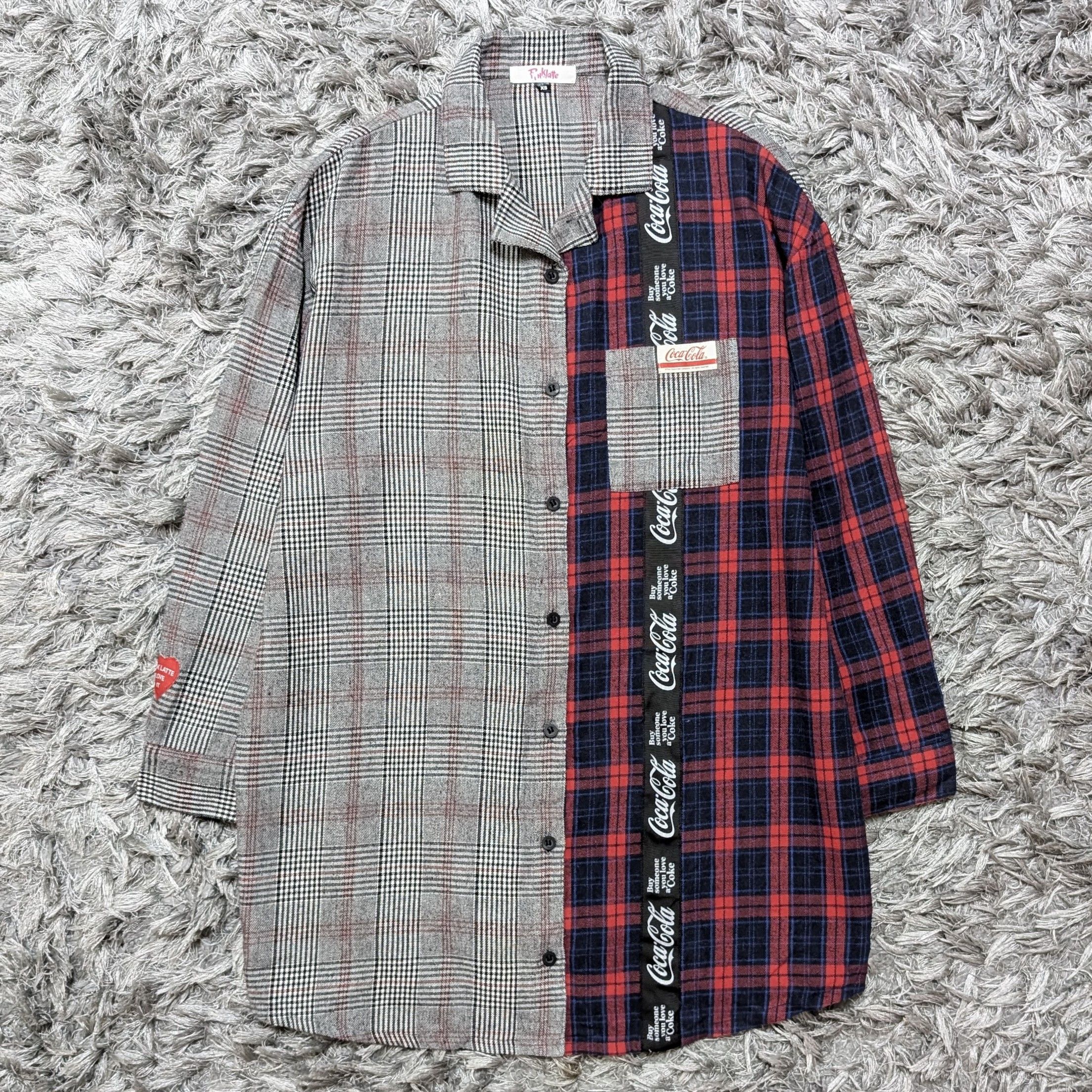 Coca Cola Vintage Pinklatte x Coca Cola Reconstruct Patchwork Shirt Size XS / US 0-2 / IT 36-38 - 1 Thumbnail