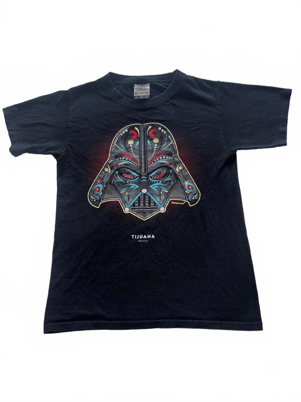 Designer Retro Darth Vader Small Graphic - Karani-Art Black T-Shirt Size US S / EU 44-46 / 1 - 1 Thumbnail