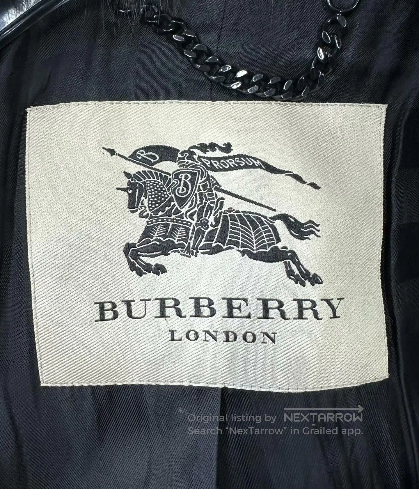 Burberry Burberry Black Fur Collar Woolen Fleece Coat| Size XS / US 0-2 / IT 36-38 - 4 Thumbnail