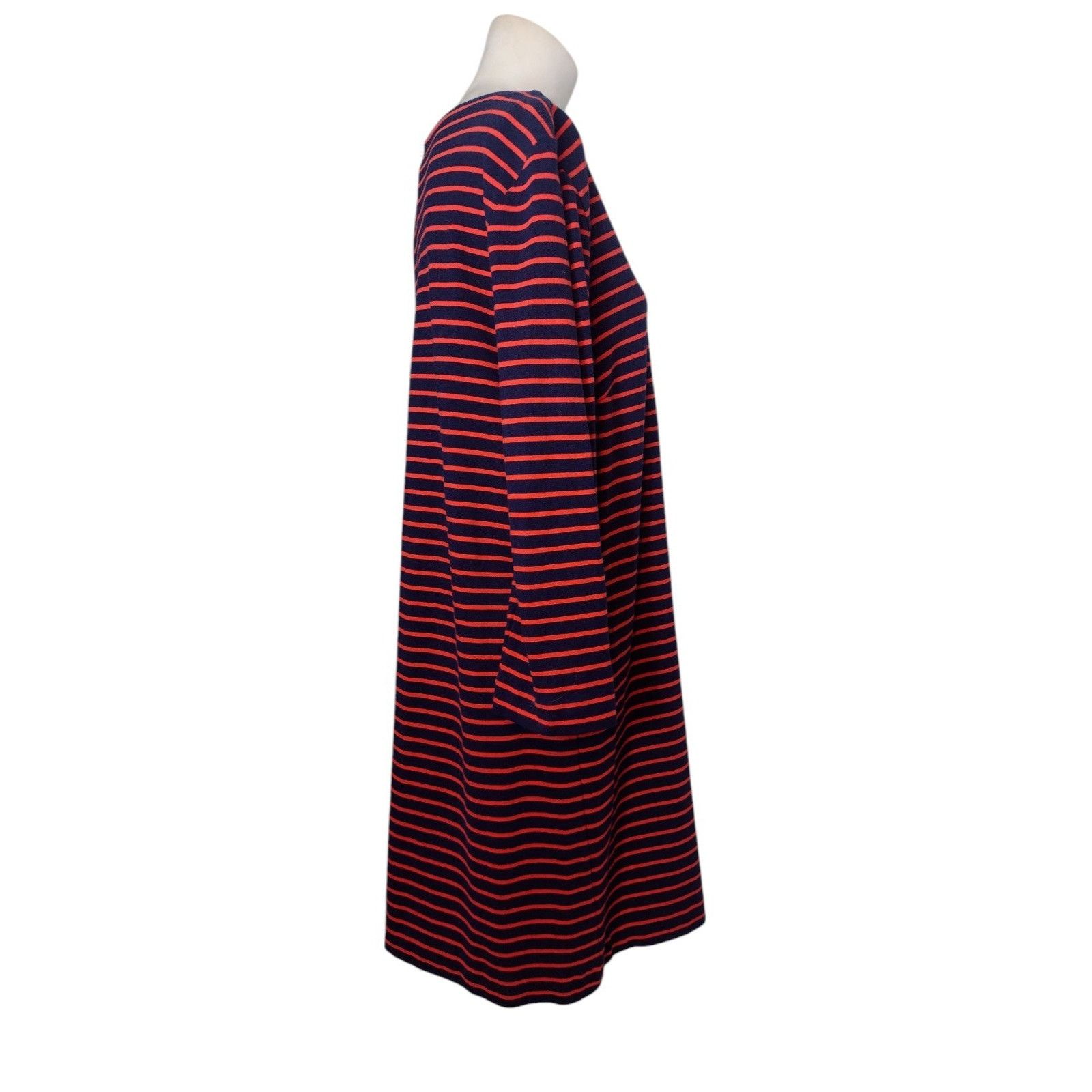 J.Crew J Crew Ponte Knit Striped Dress Size L Nautical Stretch Comf Size L / US 10 / IT 46 - 3 Thumbnail