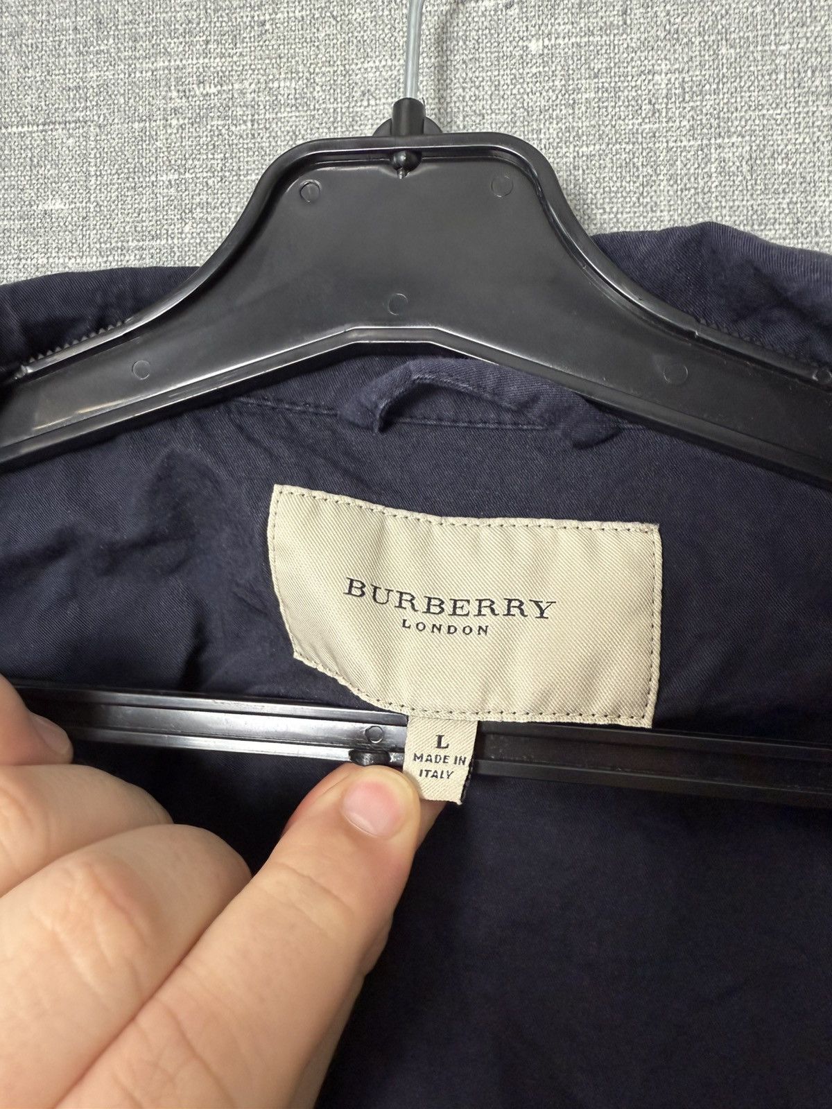 Burberry Burberry London Navy Cotton & Metal Utility Jacket Size L Size US L / EU 52-54 / 3 - 19 Thumbnail