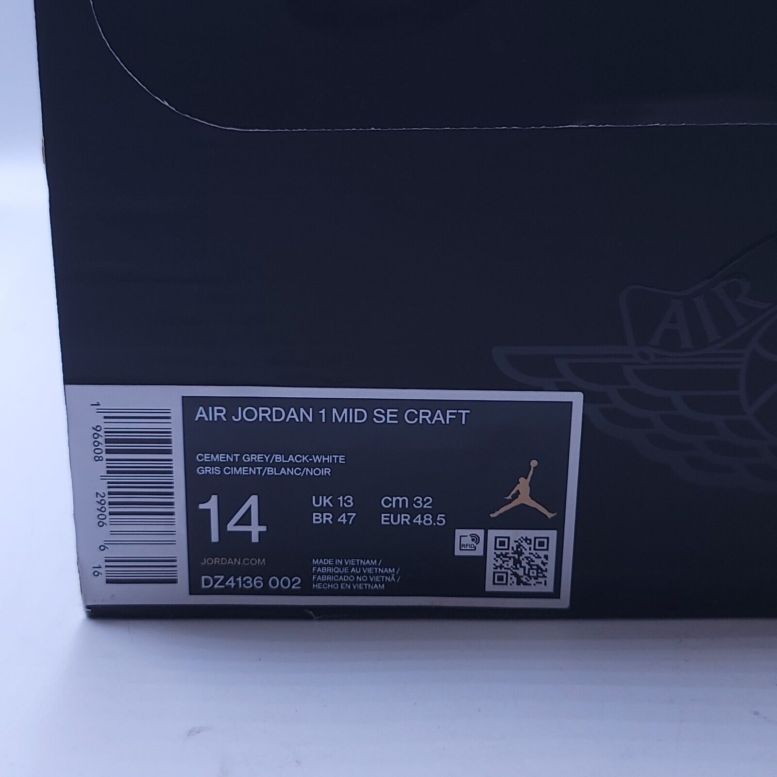 Nike Nike Air Jordan 1 Mid Shoe Men Size 14 DZ4136-002 Gray White Size US 14 / EU 47 - 8 Thumbnail