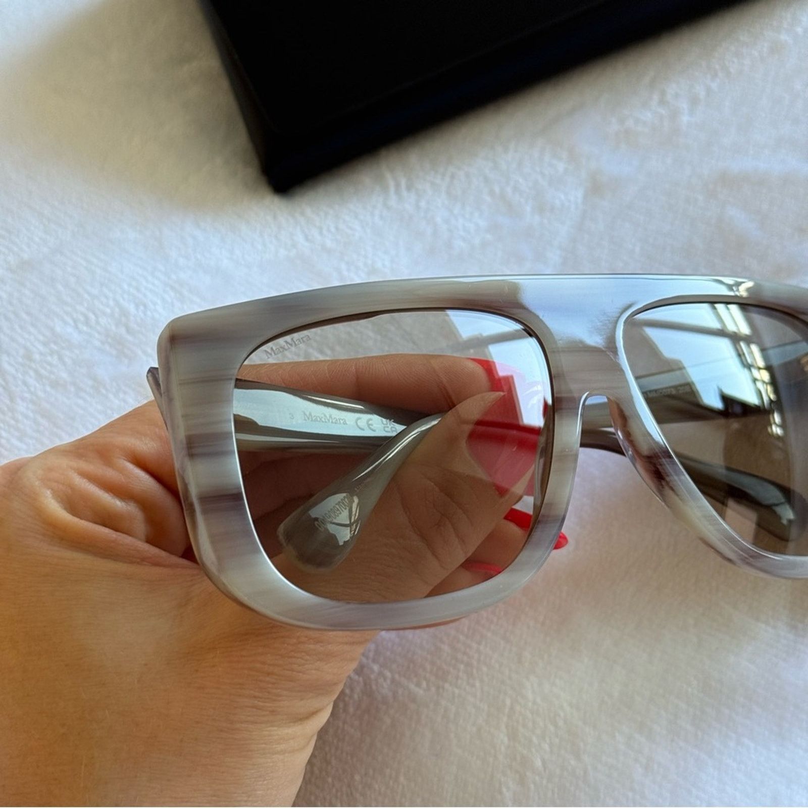 Max Mara NEW! MaxMara Brown Sunglasses Flat Top, MM0073 20E Authentic Size ONE SIZE - 3 Thumbnail