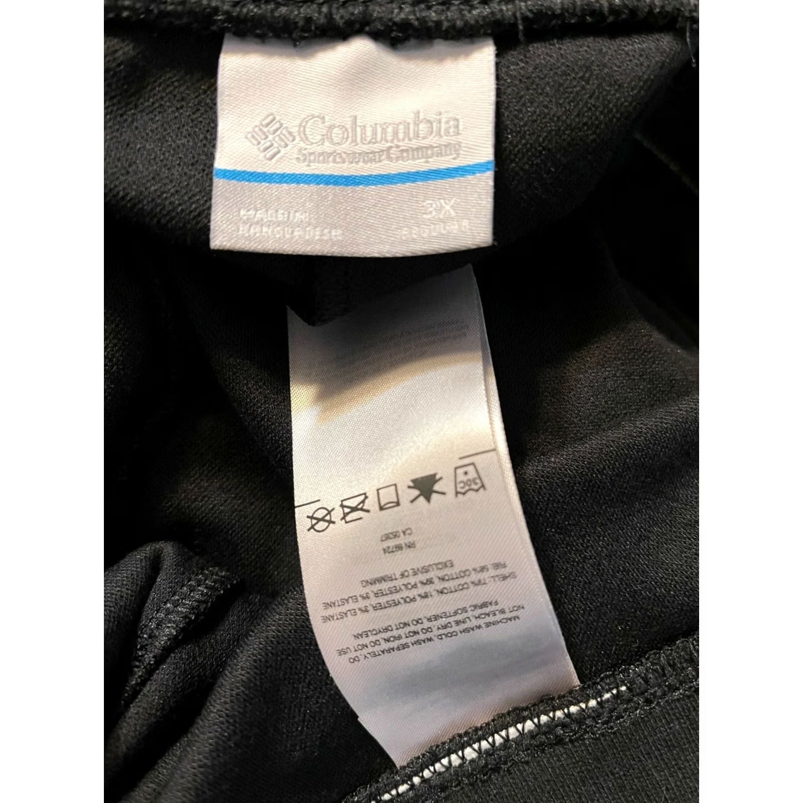 Vintage Columbia Holly Peak Jacquard Leggings Black Athletic Pants Women's 3X Plus Inseam 30 in Pull On Sweatpants Jacquard Cotton Blend Size 40" / US 18 - 4 Thumbnail