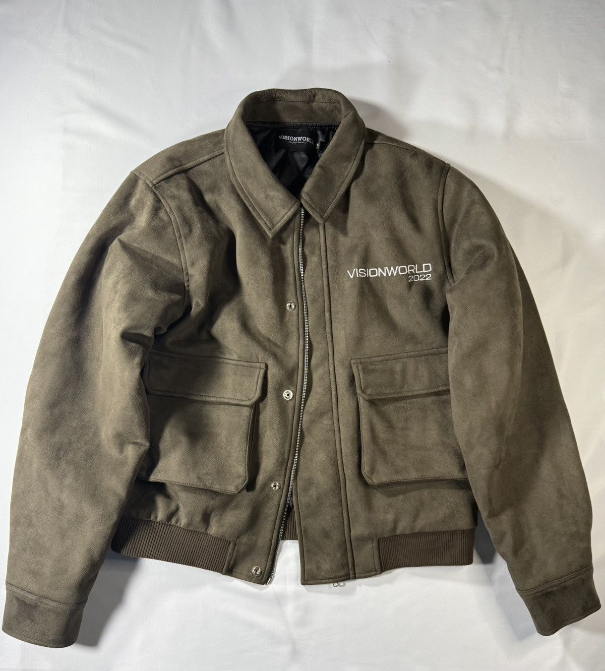 Vision Streetwear Visionworld Suede Embroidered Jacket Size US M / EU 48-50 / 2 - 1 Thumbnail