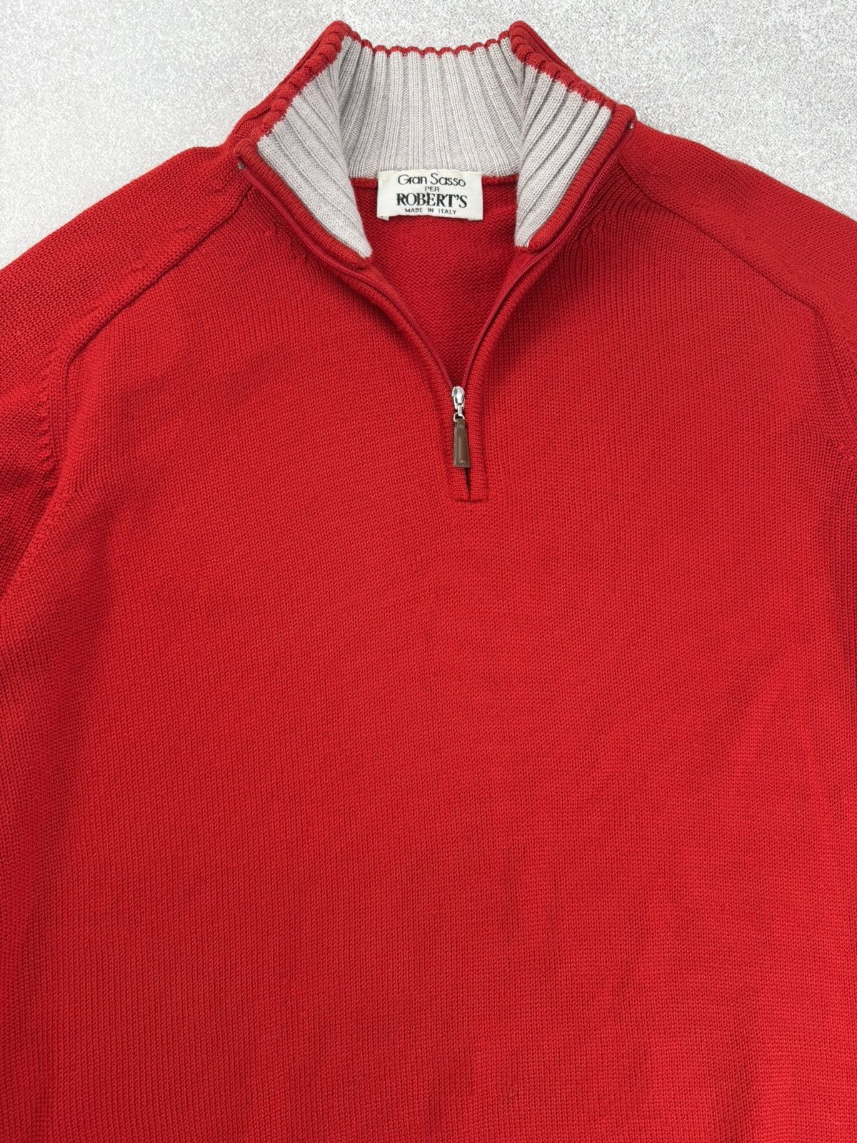 Gran Sasso Gran Sasso Wool 1/4 Zip knit Sweater Men’s Size 54 Size US L / EU 52-54 / 3 - 6 Thumbnail