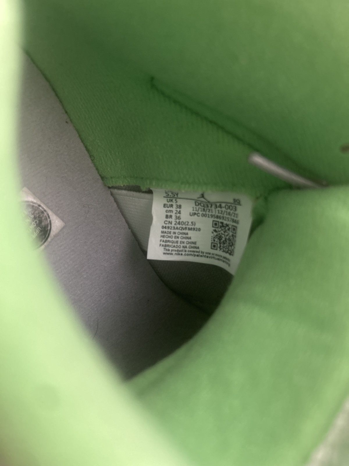 Jordan Brand × Nike Air jordan 1 green bean (gs) Size US 5.5 / EU 38 - 6 Thumbnail