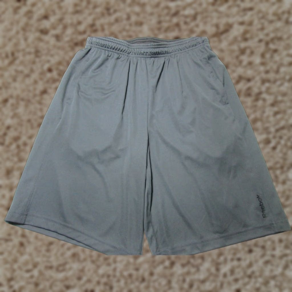 Reebok Reebok Mens Athletic Shorts Dark Gray Pockets Elastic Regular M Shirts? Size US 31 - 1 Thumbnail