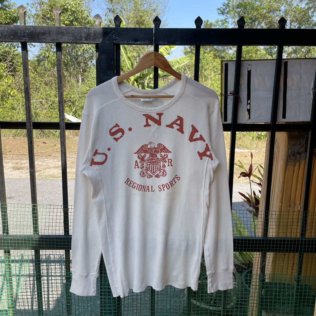 Avirex 🔥Vintage Avirex US NAVY Big Logo Long Sleeves Waffle Tee Size US L / EU 52-54 / 3 - 1 Thumbnail