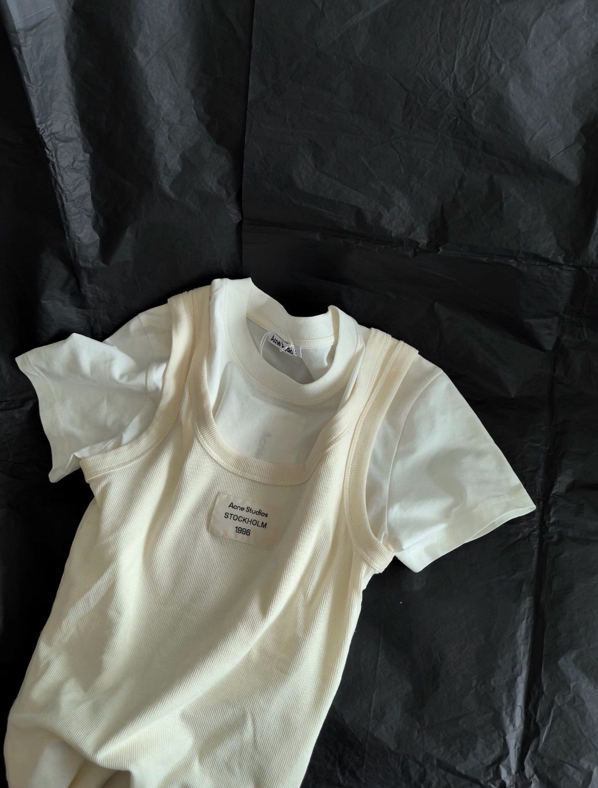 Acne Studios Acne Studios Stockholm 1996| Layered Rib Tank Tee Size S / US 4 / IT 40 - 1 Thumbnail