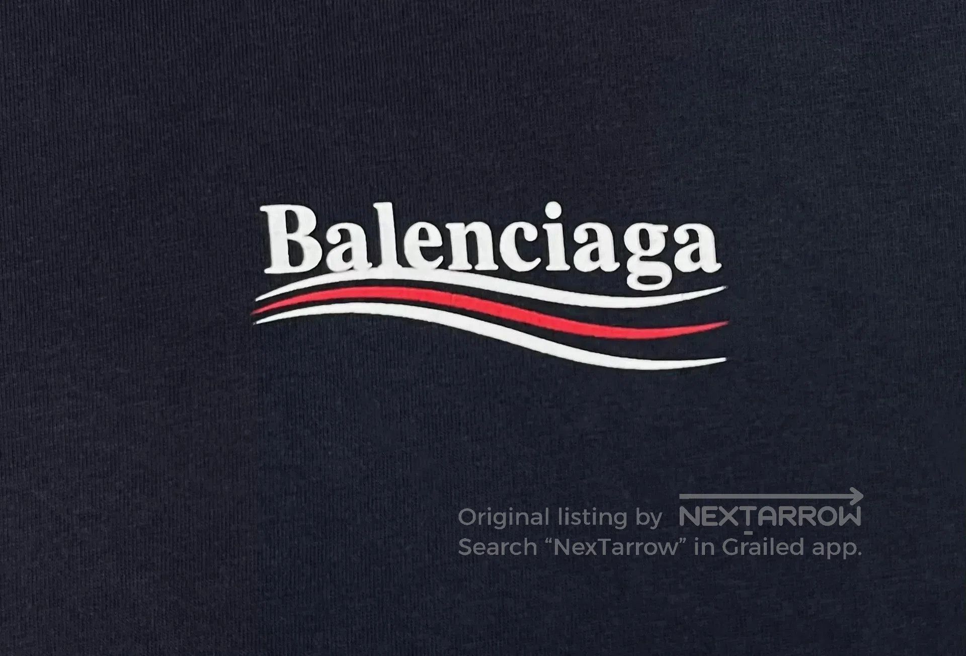 Balenciaga balenciaga navy blue logo t. Size US XS / EU 42 / 0 - 5 Thumbnail