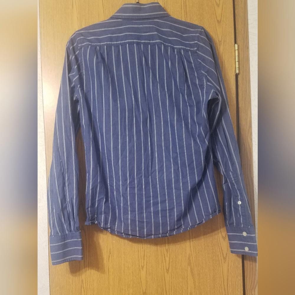 Designer Hollister Men's Blue Striped Shirt Size Small Size US S / EU 44-46 / 1 - 2 Thumbnail