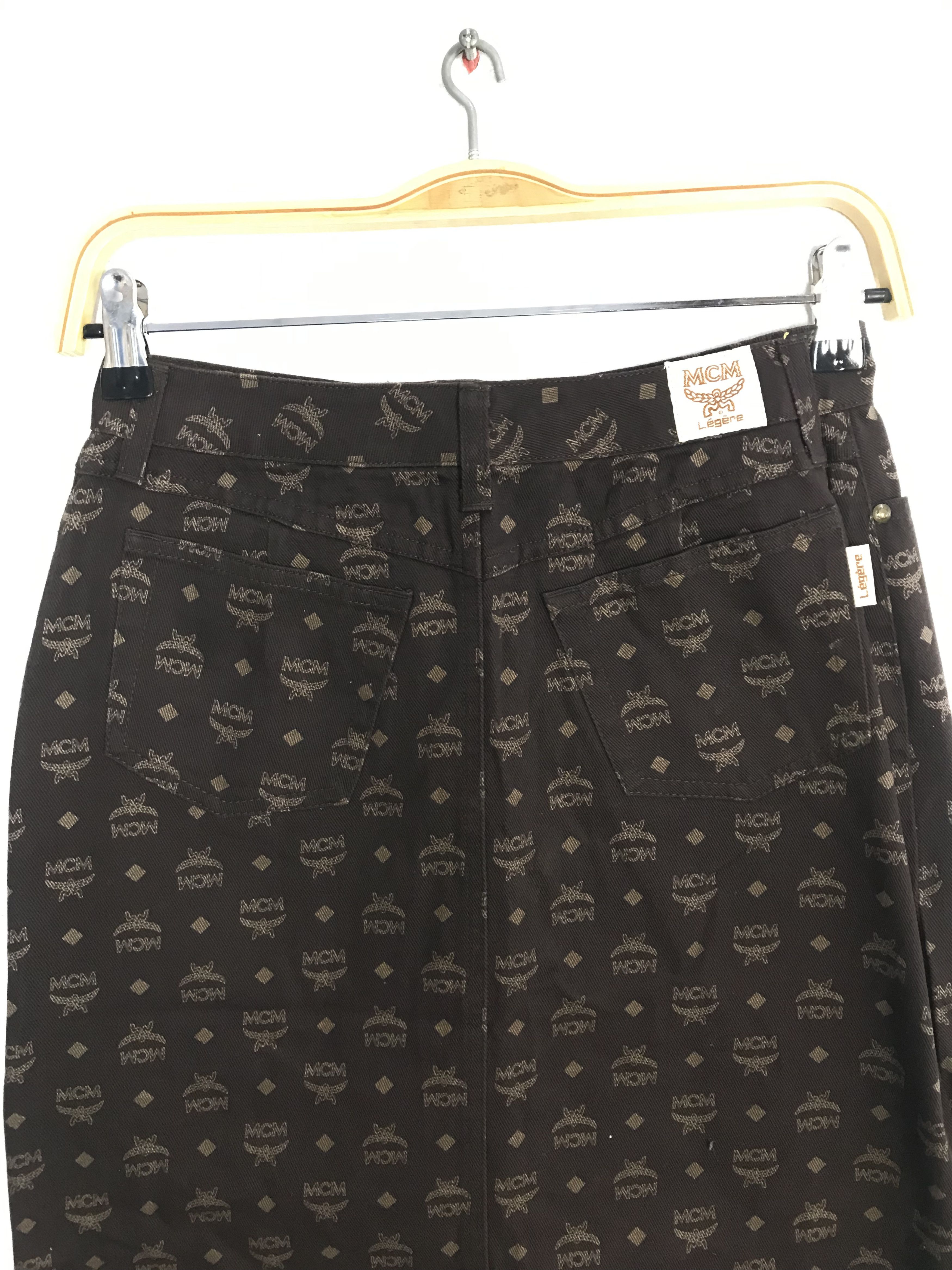 MCM MCM Nova Checked Monogram Skirt Denim Jeans Size 26" / US 2 / IT 38 - 7 Thumbnail