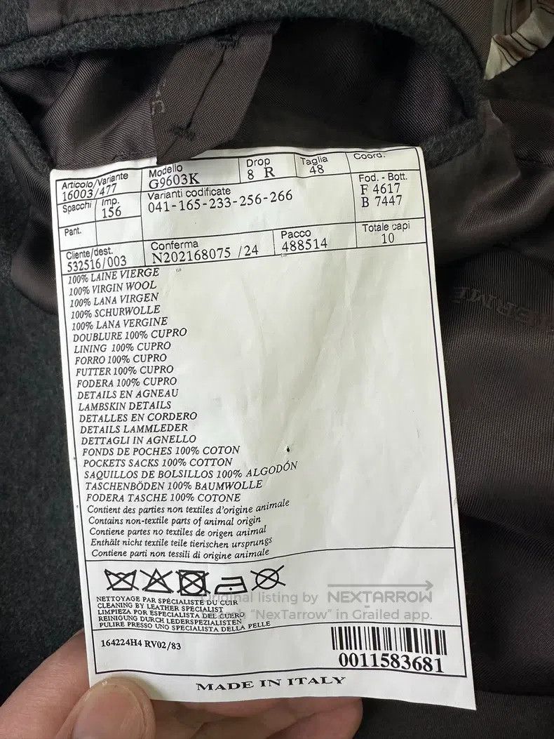 Hermes Hermes Dark Grey Pure Wool Suit Jacket - 100% Wool Size 48R - 4 Thumbnail