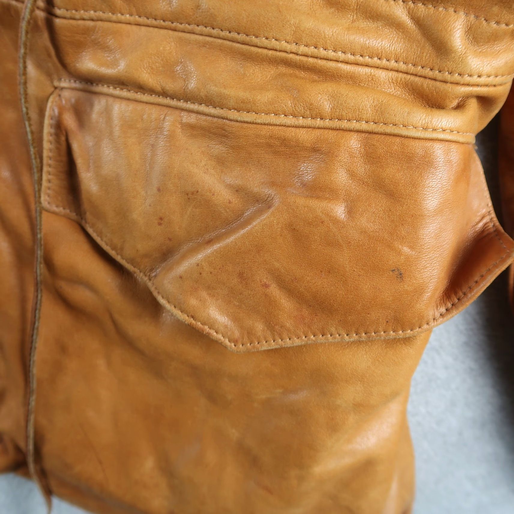 Vintage VINTAGE Overland M-65 Military Jacket Men L Brown Leather Mid-Length Ladies? No, Men’s L. Size US L / EU 52-54 / 3 - 7 Thumbnail