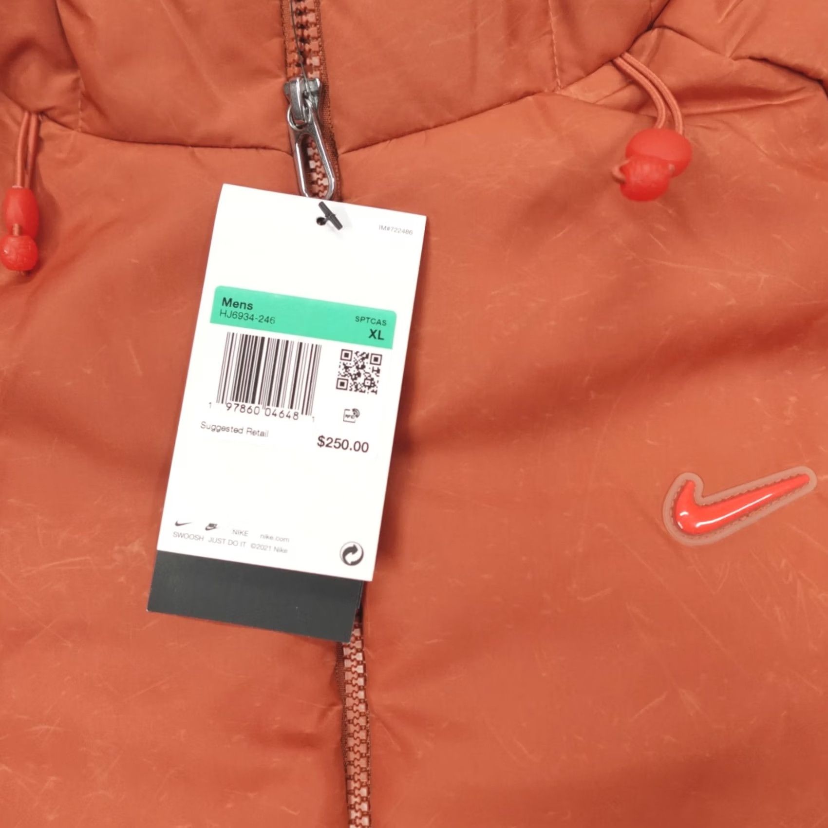 Nike Nike Project Frog Insulated Puffer Jacket Jacket Mens XL Orange HJ6934-246 Size US XL / EU 56 / 4 - 4 Thumbnail