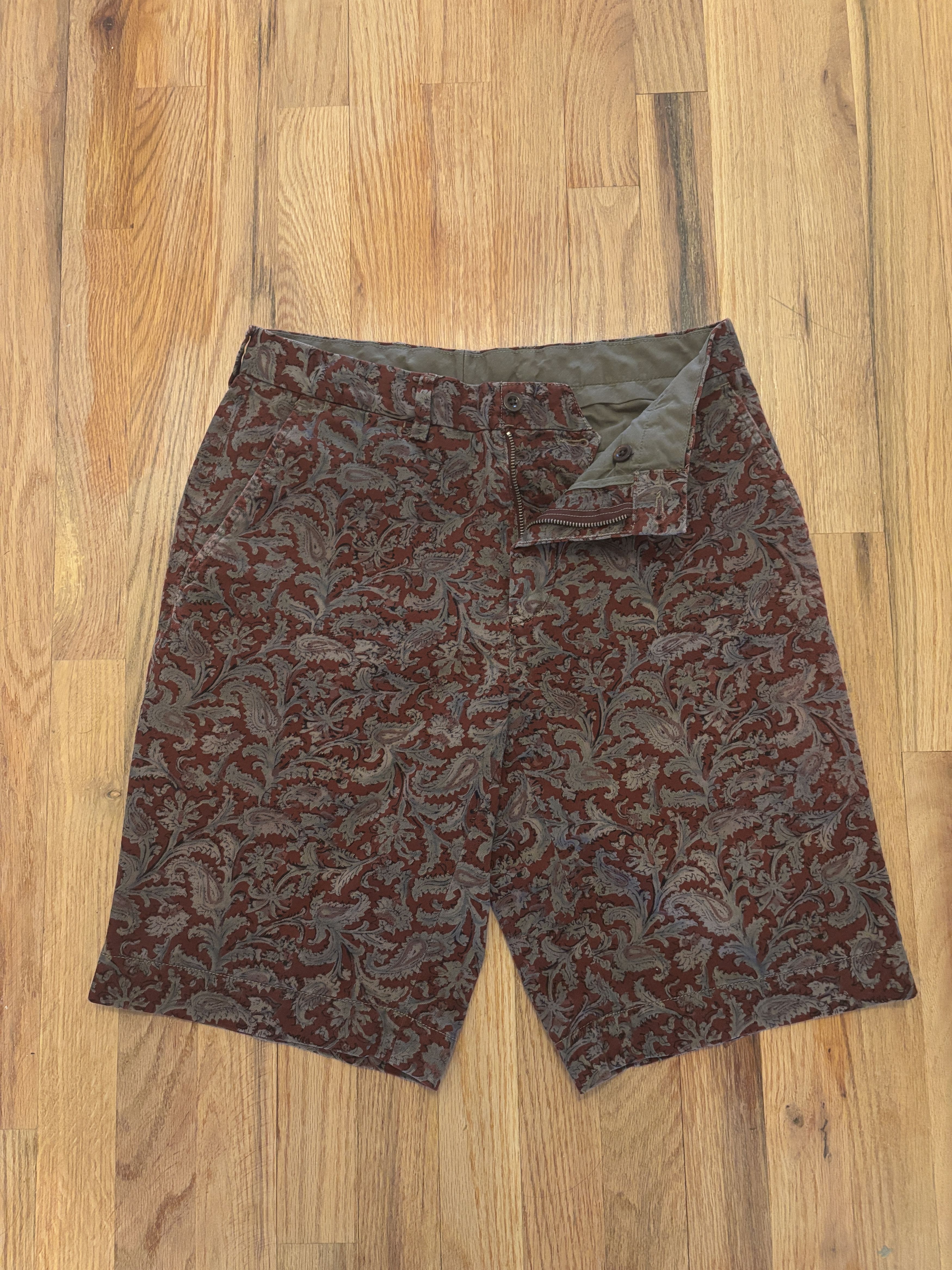 Polo Ralph Lauren Vintage Maroon Paisley Shorts Size US 30 / EU 46 - 1 Thumbnail