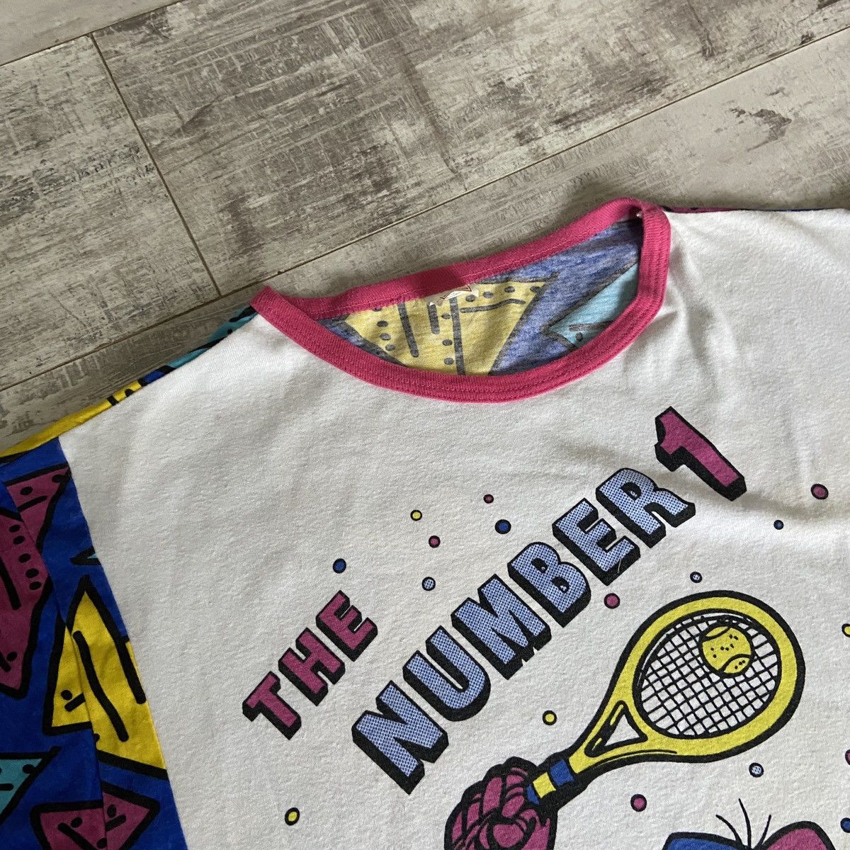 Vintage Vintage 80s The Number One Monkey tennis funny t-shirt Size US L / EU 52-54 / 3 - 6 Thumbnail